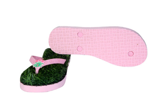 Remson India Grass Pink Slippers Sole View