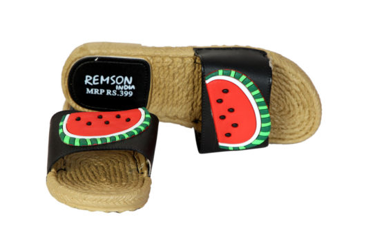 Remson India Fashion Black Watermelon Slippers - Image 2