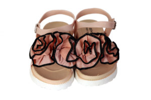 Remson India pink flower sandals pair