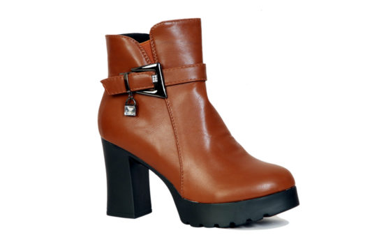 Springirl Tan Block Heels Women Boots